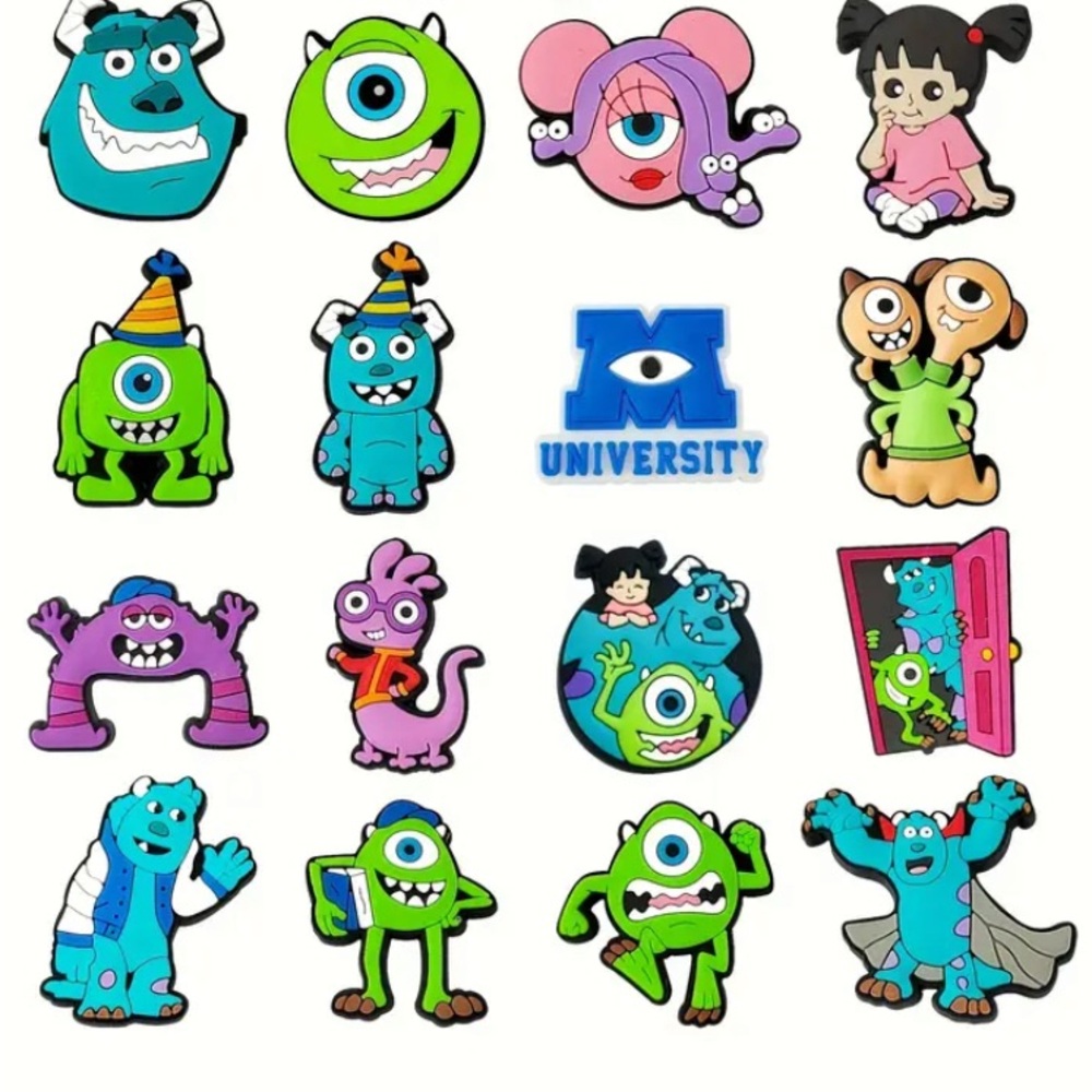 10pc Monsters University Croc charms
